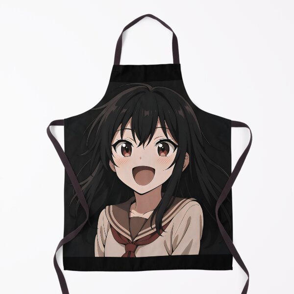 Item preview, Cute Anime Girl Smiling in School Uniform - Energetic Expression designed and sold by Amr Siam.