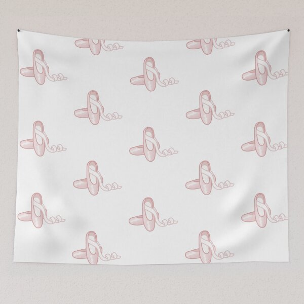 Item preview, Pink Ballerina Shoes with Ribbon – Cute Ballet Slippers Dance Design designed and sold by Blueprint&co.