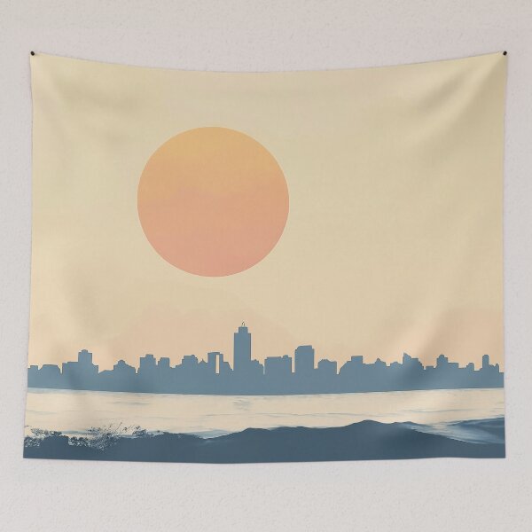 Aperçu de l'œuvre Soft city and sun créée et vendue par Elite Print Studio.