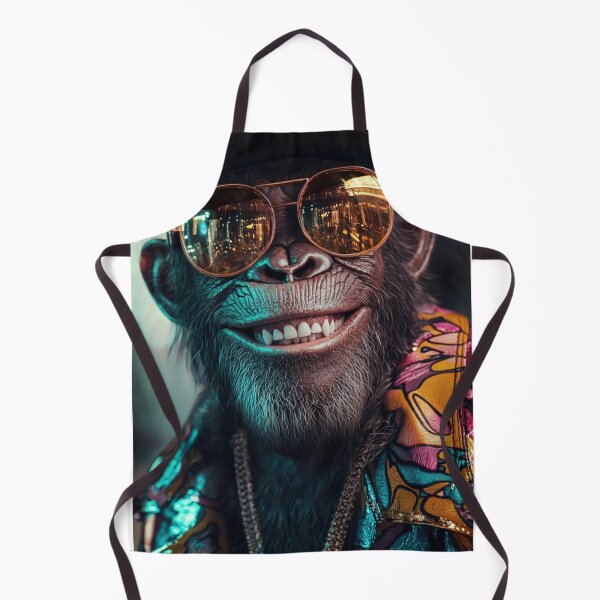 Artikelvorschau, Cooler Hip-Hop-Schimpanse mit Sonnenbrille und bunter Jacke entworfen und verkauft von Patricks-Art.
