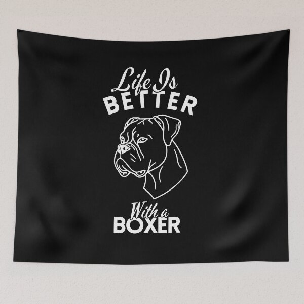 Item preview, Life Is Better With a Boxer – Minimalist Playful Guardian Dog Design designed and sold by GoodyPaws.
