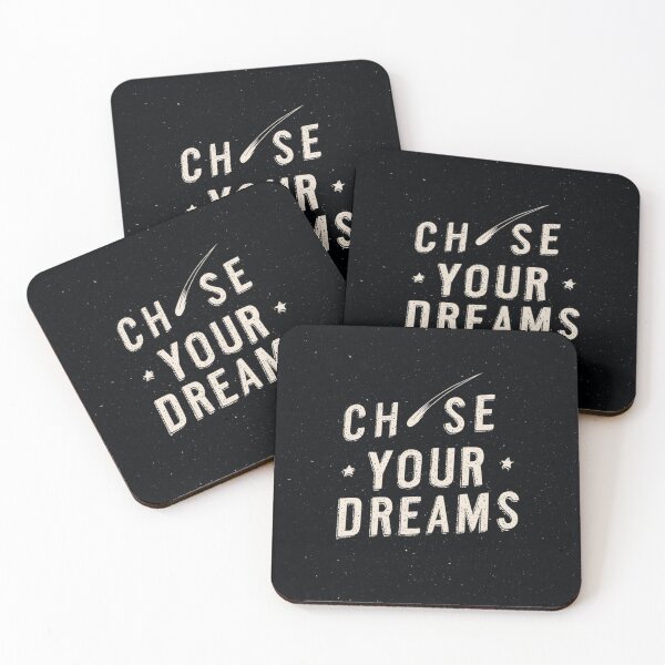Item preview, Chase Your Dreams – Motivational Typography with Shooting Star designed and sold by Patricks-Art.