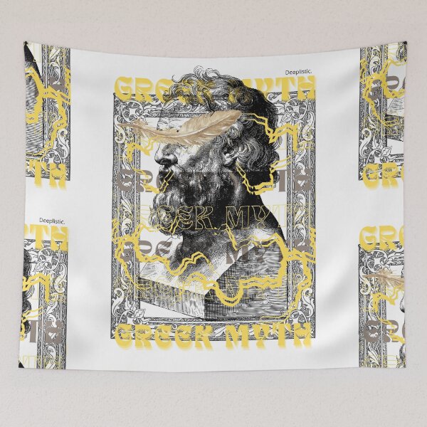 Item preview, STOICISM ANCIENT GREECE PHILOSOPHY GREEK MYTHOLOGY FRAMED MARCUS FIGURE WITH ELECTIC YELLOW LIGHTENING  designed and sold by deeplistic.