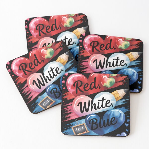 Item preview, Love Red White Blue Heart Teacher Patriotic American Flag designed and sold by someraargelia.