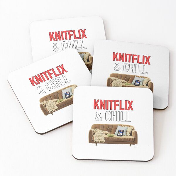 Item preview, Knitflix & Chill – Cozy Knitting Lifestyle Design designed and sold by DrainedUwU.