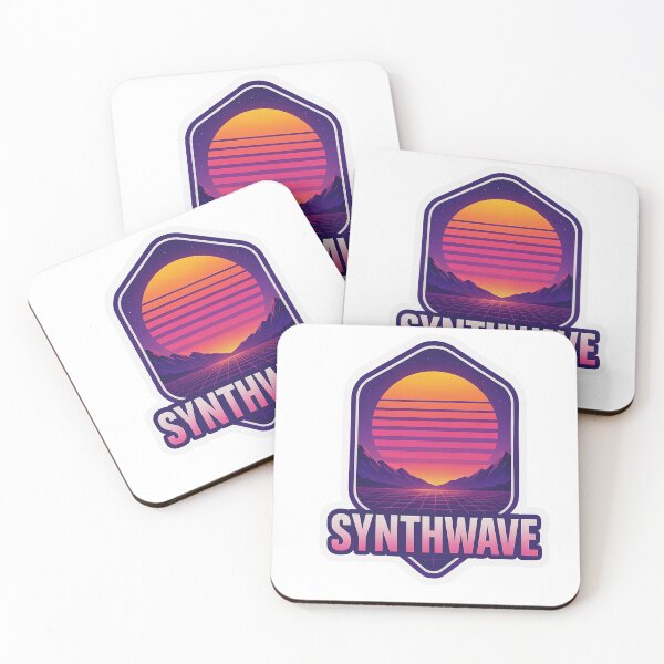 Item preview, Synthwave Sunset – Retro Aesthetic Sticker designed and sold by Krystian Zielinski.