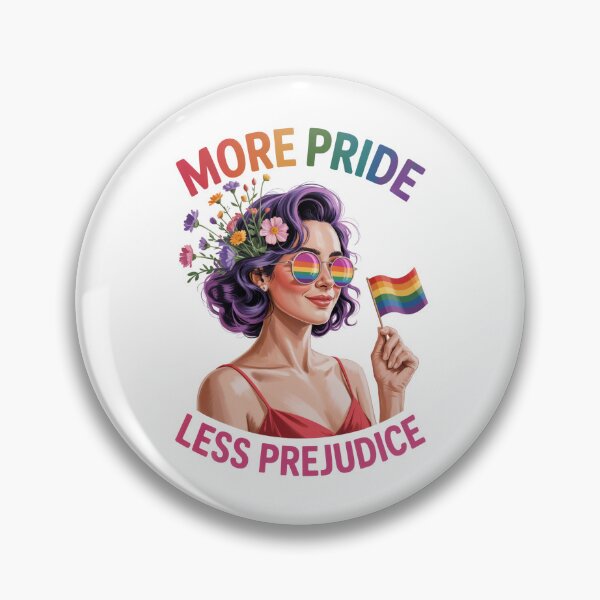 Item preview,  More Pride Less Prejudice: Retro LGBTQ Power Portrait designed and sold by elynne9.