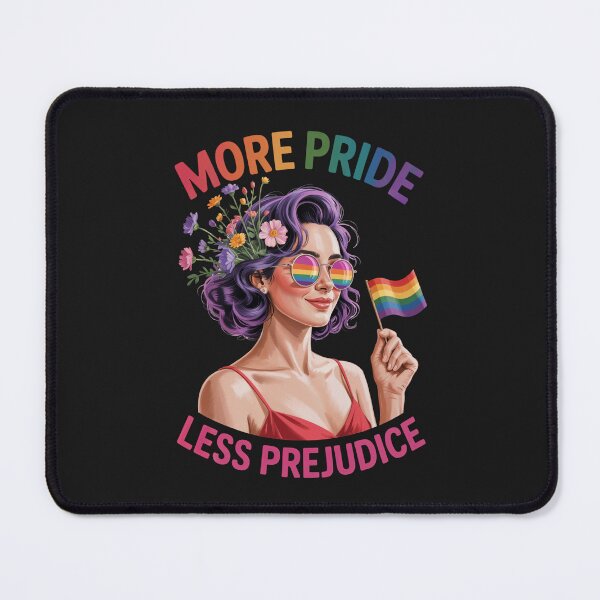 Item preview,  More Pride Less Prejudice: Retro LGBTQ Power Portrait designed and sold by elynne9.