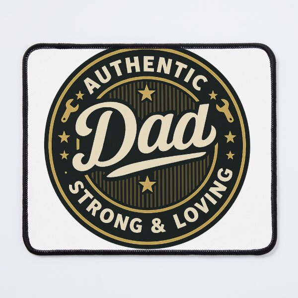 Item preview, Authentic Dad Badge – Strong and Loving Vintage Emblem designed and sold by JenniferCreaArte .