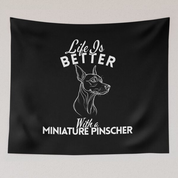 Item preview, Life Is Better With a Miniature Pinscher – Minimalist Bold Tiny Dog Design designed and sold by GoodyPaws.