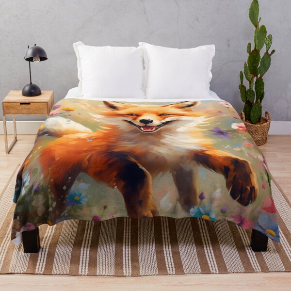 Item preview, Dance of Joy: Bouncing Meadow Fox designed and sold by DrawnThreads.