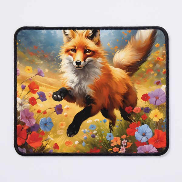 Item preview, Joyful Frolic: The Bouncing Meadow Fox designed and sold by DrawnThreads.