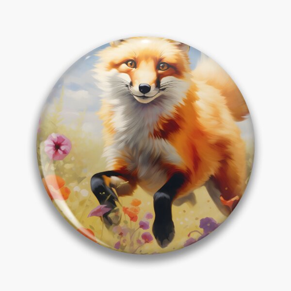 Artikelvorschau, Harmony in Bloom: Frolicking Fox in a Meadow entworfen und verkauft von DrawnThreads.