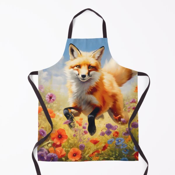 Item preview, Harmony in Bloom: Frolicking Fox in a Meadow designed and sold by DrawnThreads.