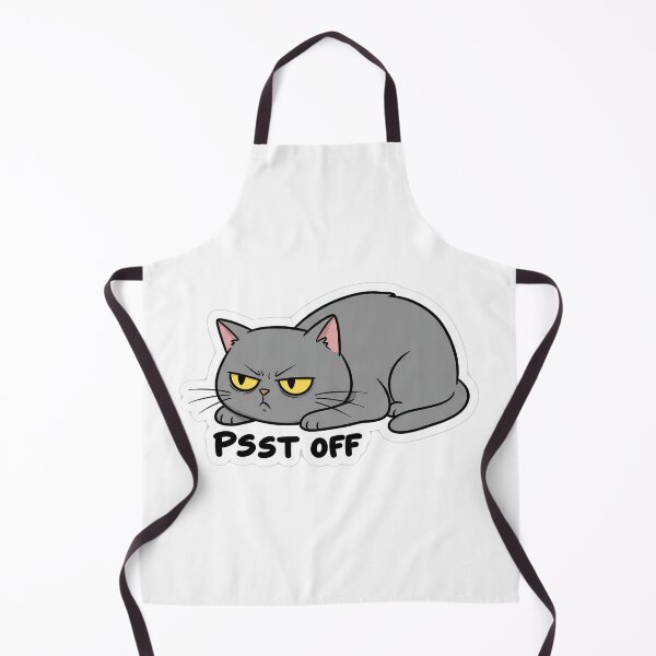 Item preview, Angry Gray Cat Saying “Psst Off” Sticker designed and sold by Arcane-Aesthete.