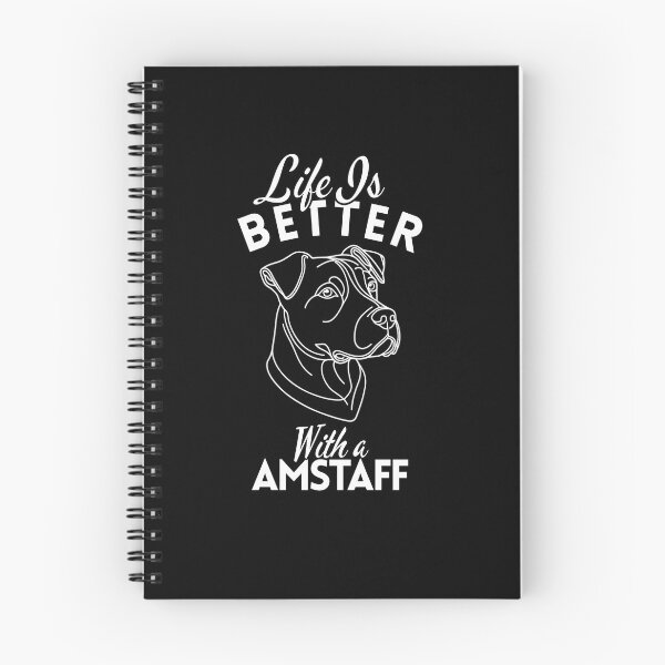 Item preview, Life Is Better With an Amstaff – Minimalist Strong and Loyal Dog Design designed and sold by GoodyPaws.