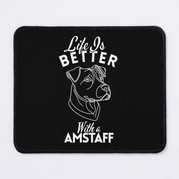 Item preview, Life Is Better With an Amstaff – Minimalist Strong and Loyal Dog Design designed and sold by GoodyPaws.