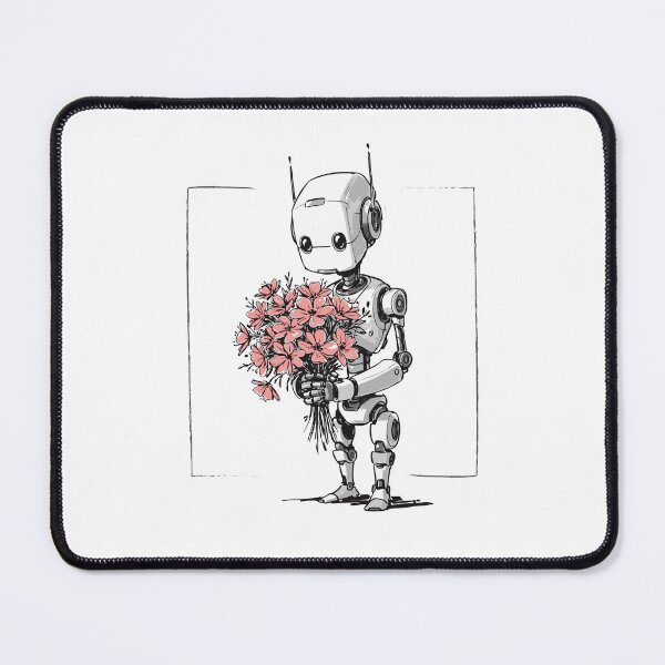 Item preview, Sweet Robot with Flower Bouquet designed and sold by KiwiRider.