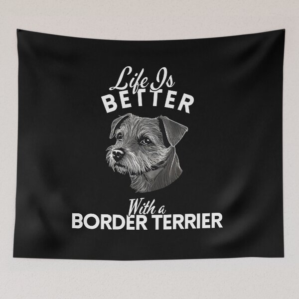 Item preview, Life Is Better With a Border Terrier – Minimalist Energetic Terrier Dog Design designed and sold by GoodyPaws.