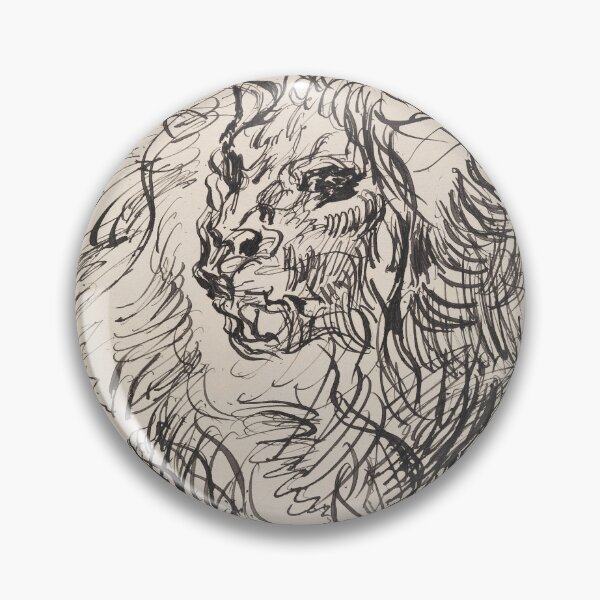 Item preview, A Lion (1886) designed and sold by 19th Century in Color.