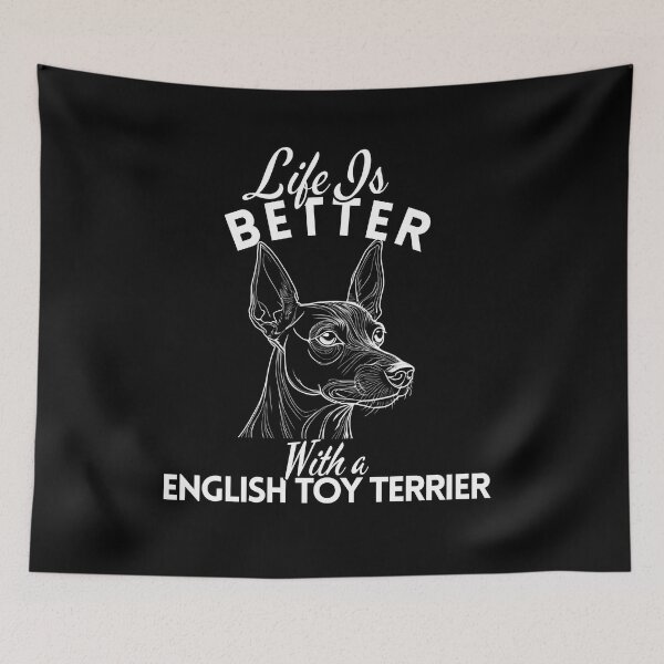 Item preview, Life Is Better With an English Toy Terrier – Minimalist Elegant Tiny Dog Design designed and sold by GoodyPaws.