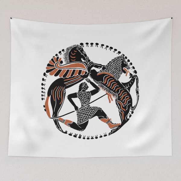 Item preview, Chimera, Bellerophon and Pegasus designed and sold by Mati's Myths.