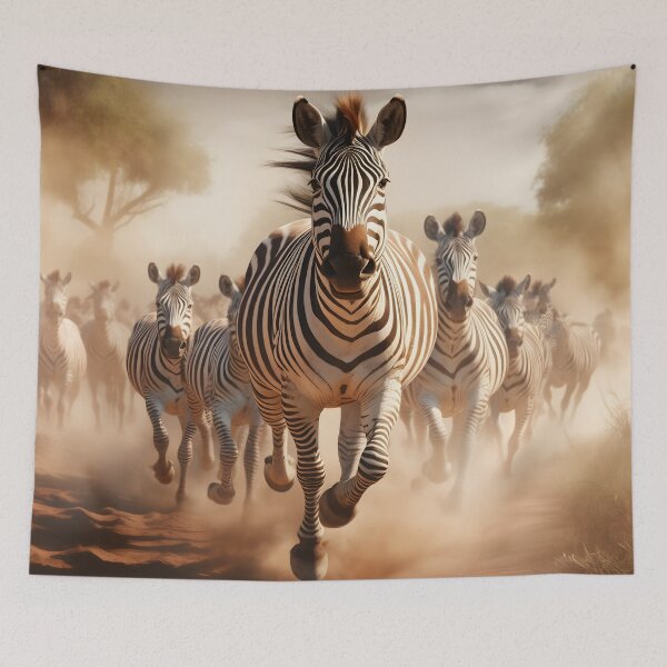 Item preview, Savannah Symphony: Zebras Unleashed designed and sold by DrawnThreads.
