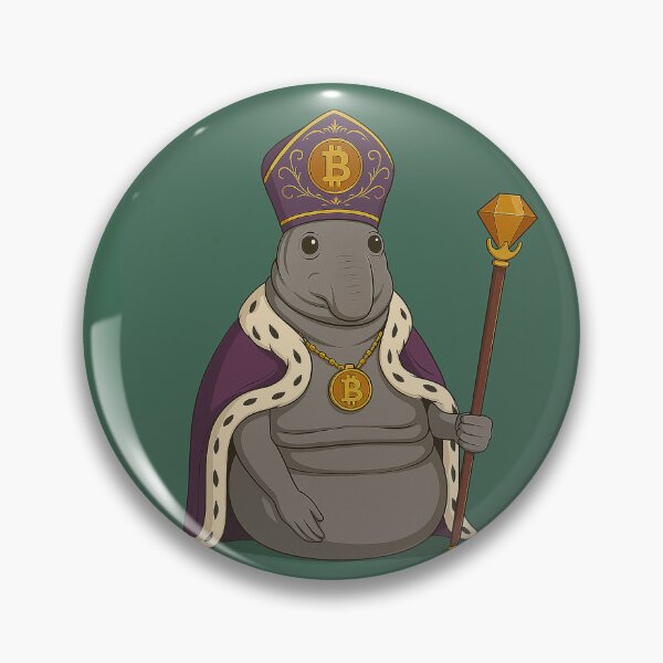 Item preview, Crypto King Manatee – Royal Meme NFT Art designed and sold by MarinaBlackArt.