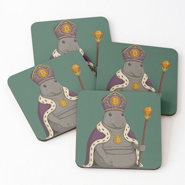 Item preview, Crypto King Manatee – Royal Meme NFT Art designed and sold by MarinaBlackArt.