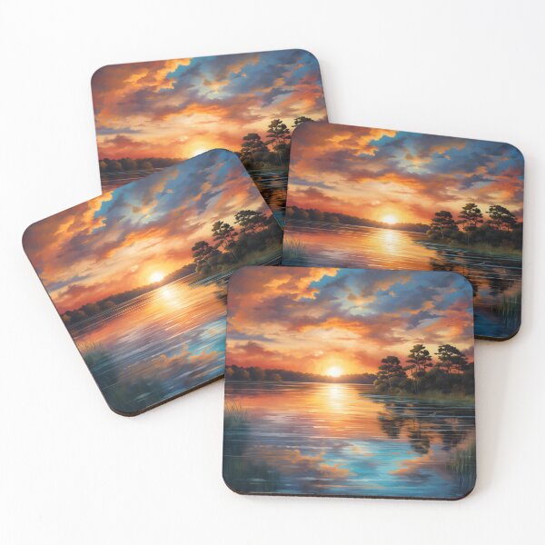 Item preview, Lake's Serene Canvas designed and sold by DrawnThreads.