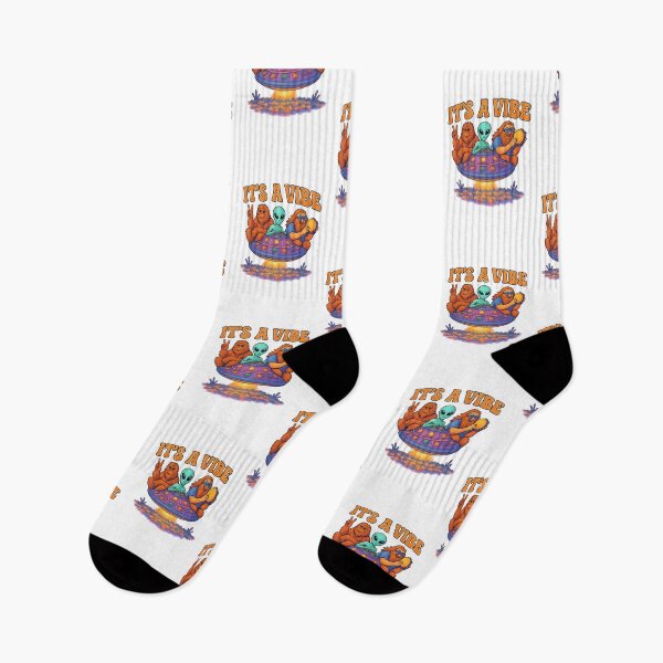 Item preview, It’s a Vibe – Alien Bigfoot Hippie UFO Crew Trippy Art designed and sold by Grounded-Co.