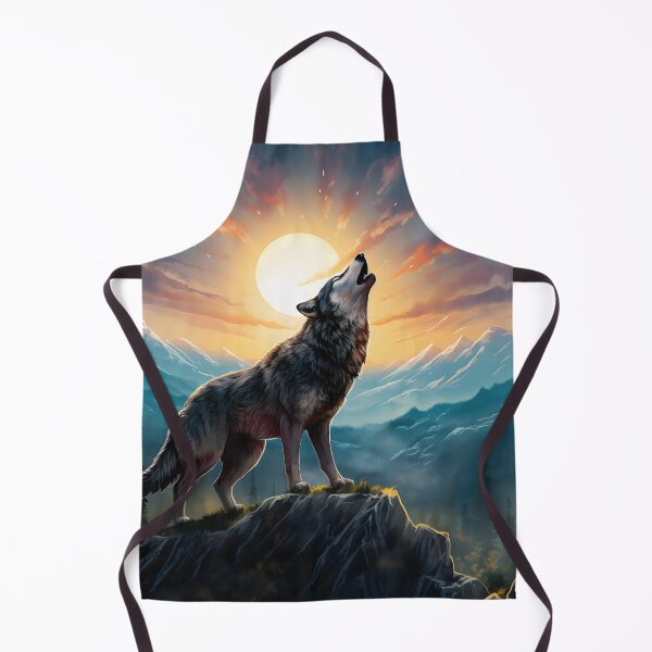 Item preview, Wild Moon Sonata: The Majestic Howl of a Lone Wolf designed and sold by DrawnThreads.