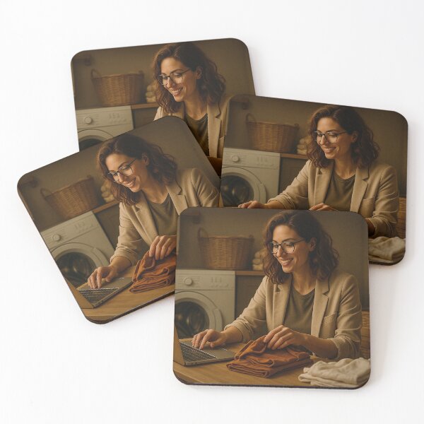 Item preview, Woman working in laundry room designed and sold by soulofalion.