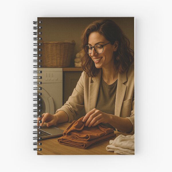 Item preview, Woman working in laundry room designed and sold by soulofalion.