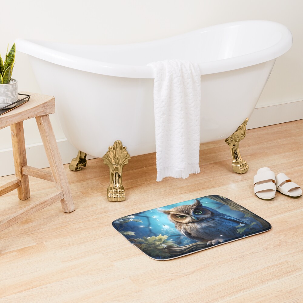 Vista previa del artículo con la obra «Alfombra de baño», diseñado y vendido por DrawnThreads.