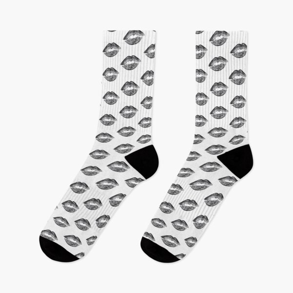 Item preview, Bold Black Lips Kiss Illustration designed and sold by IulianasArts.