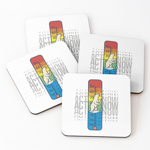 Item preview, Climate Emergency Thermometer: Polar Bear on Melting Ice Floe – Science-Backed Awareness Art designed and sold by H Jonas.