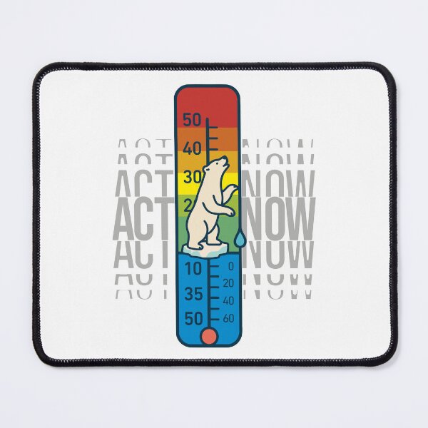 Item preview, Climate Emergency Thermometer: Polar Bear on Melting Ice Floe – Science-Backed Awareness Art designed and sold by H Jonas.
