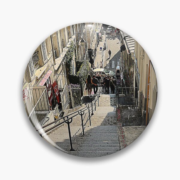Item preview, On the Streets in Montmartre DOF ( 5 )  The step's in Rue Drevet  designed and sold by Larry Davis.