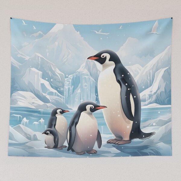 Item preview, Arctic Harmony: A Playful Penguin Pantomime designed and sold by DrawnThreads.