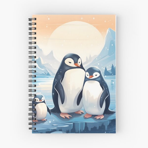 Aperçu de l'œuvre Penguin Parade: A Frosty Family Affair créée et vendue par DrawnThreads.