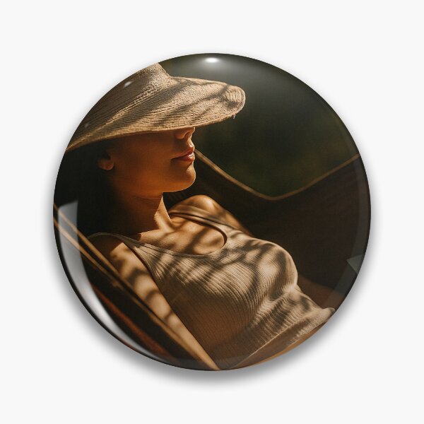 Item preview, Woman resting with laptop in hammock designed and sold by soulofalion.