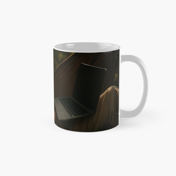 Item preview, Woman resting with laptop in hammock designed and sold by soulofalion.