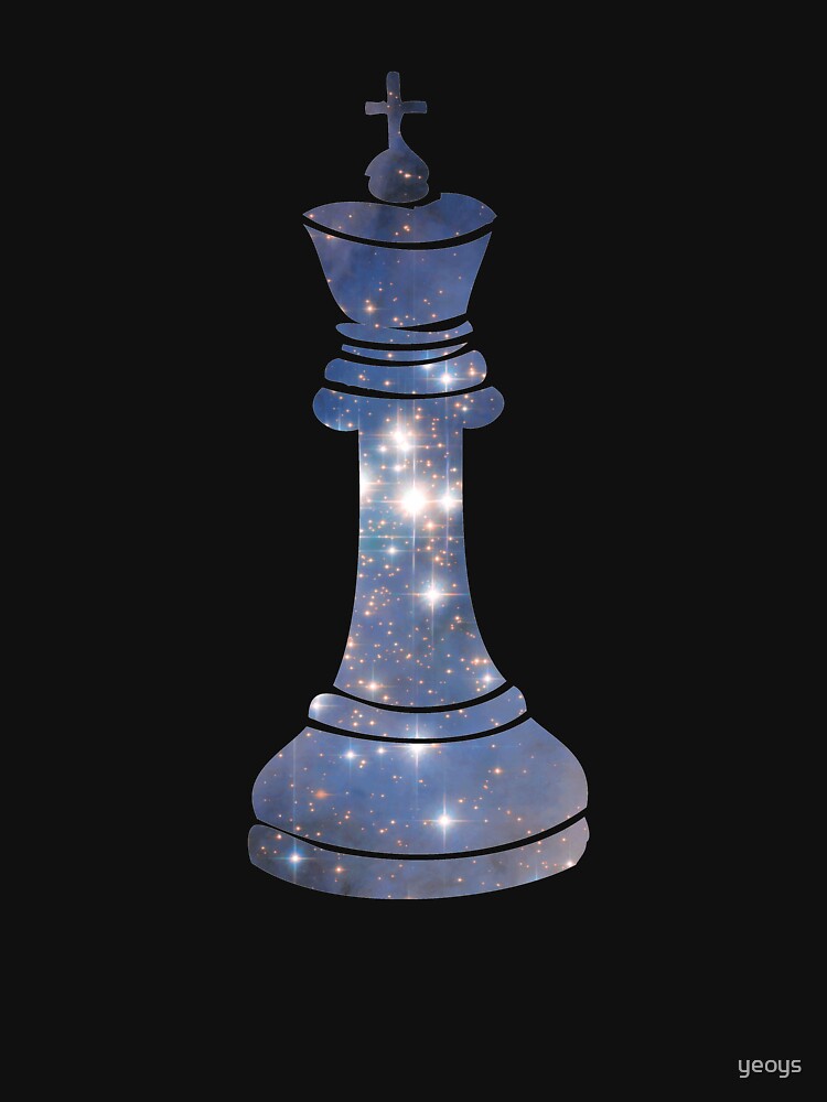 King Chess Piece Starry Night Galaxy - Cool Chess Club Gift by yeoys