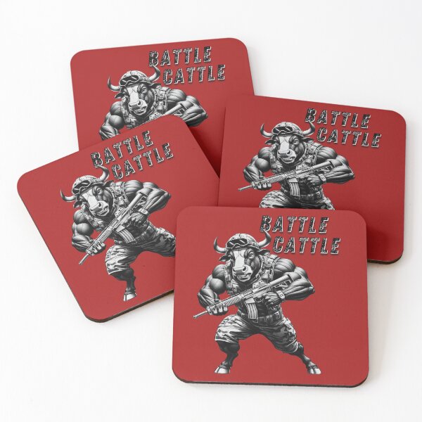 Item preview, Battle Cattle - On The Charge designed and sold by Uniquely Yours.