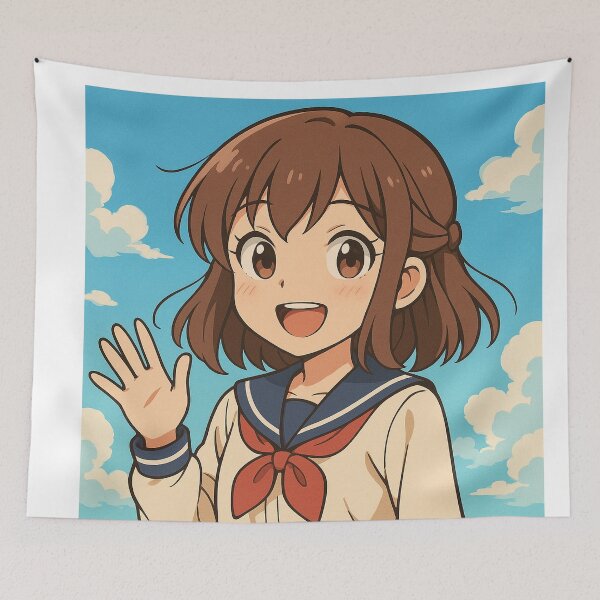 Item preview, Sunny Day Anime Girl designed and sold by BrizzyArt.