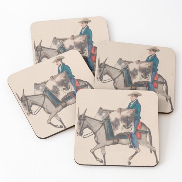 Item preview, Peruvian Man on Donkey (1849) designed and sold by 19th Century in Color.
