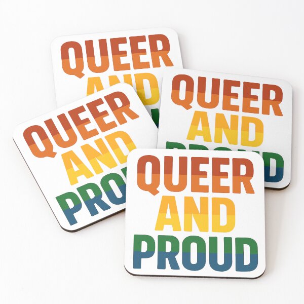 Item preview, Queer and Proud – Bold Pride Typography designed and sold by Artbyminga.