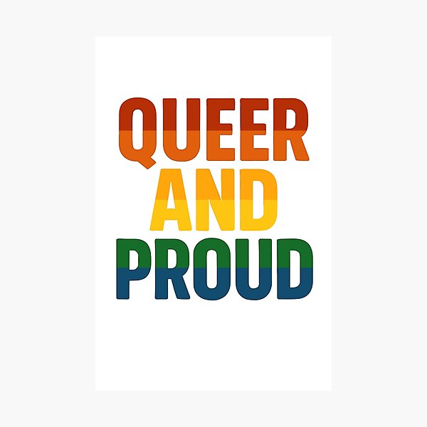 Item preview, Queer and Proud – Bold Pride Typography designed and sold by Artbyminga.
