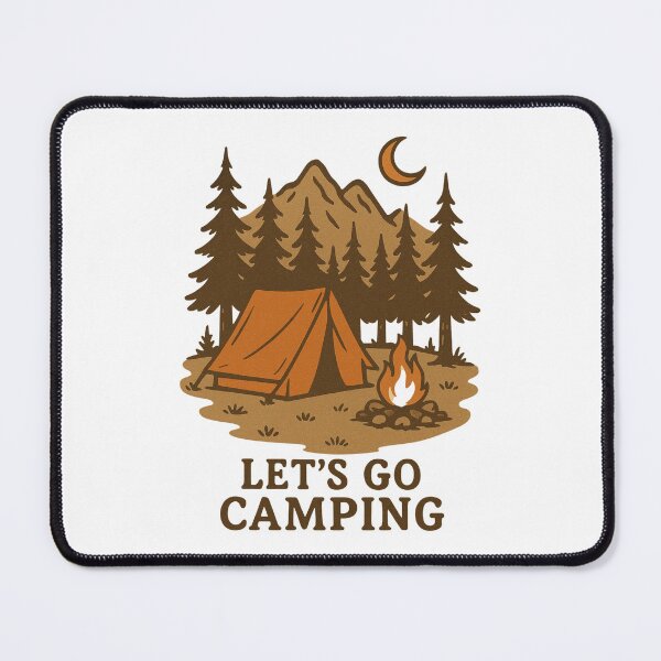 Item preview, Let’s Go Camping Night Scene Campfire Moon designed and sold by Alex Songs.
